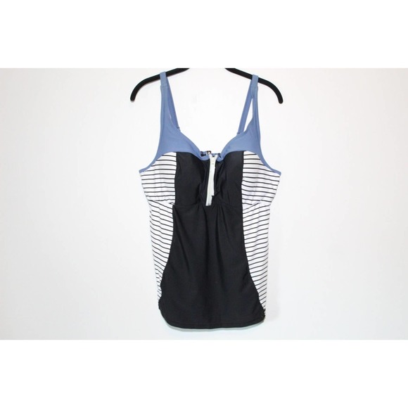 Cacique Other - Swim By Cacique Striped Tankini Swimsuit Top Wired Women's Size 38DD H14331
